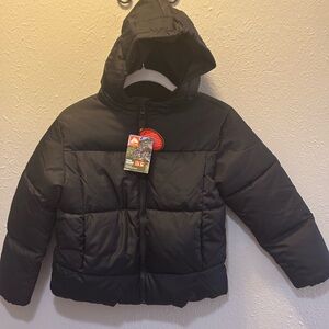 Ozark Puffer Ski Winter Coat Jacket Black w Fleece Boys Sz Small 6 7 NWT